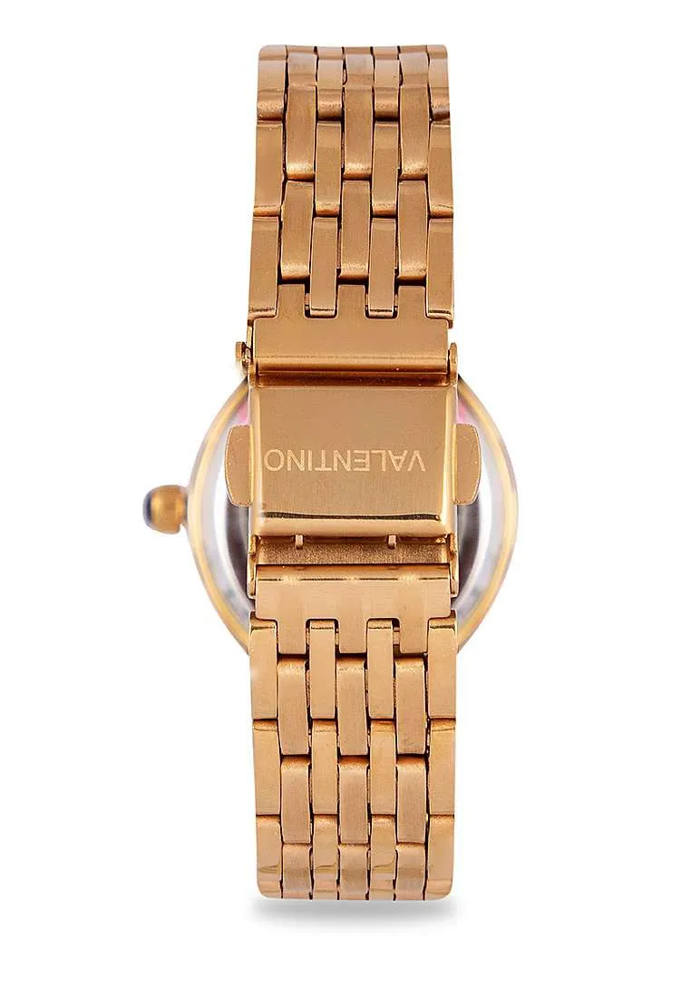 Valentino 20122322-BLACK DIAL Gold Stainless Steel Watch for Women