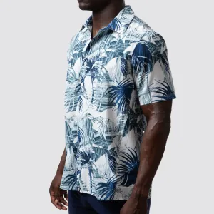 Voyager Button Up (White Palm Trees)