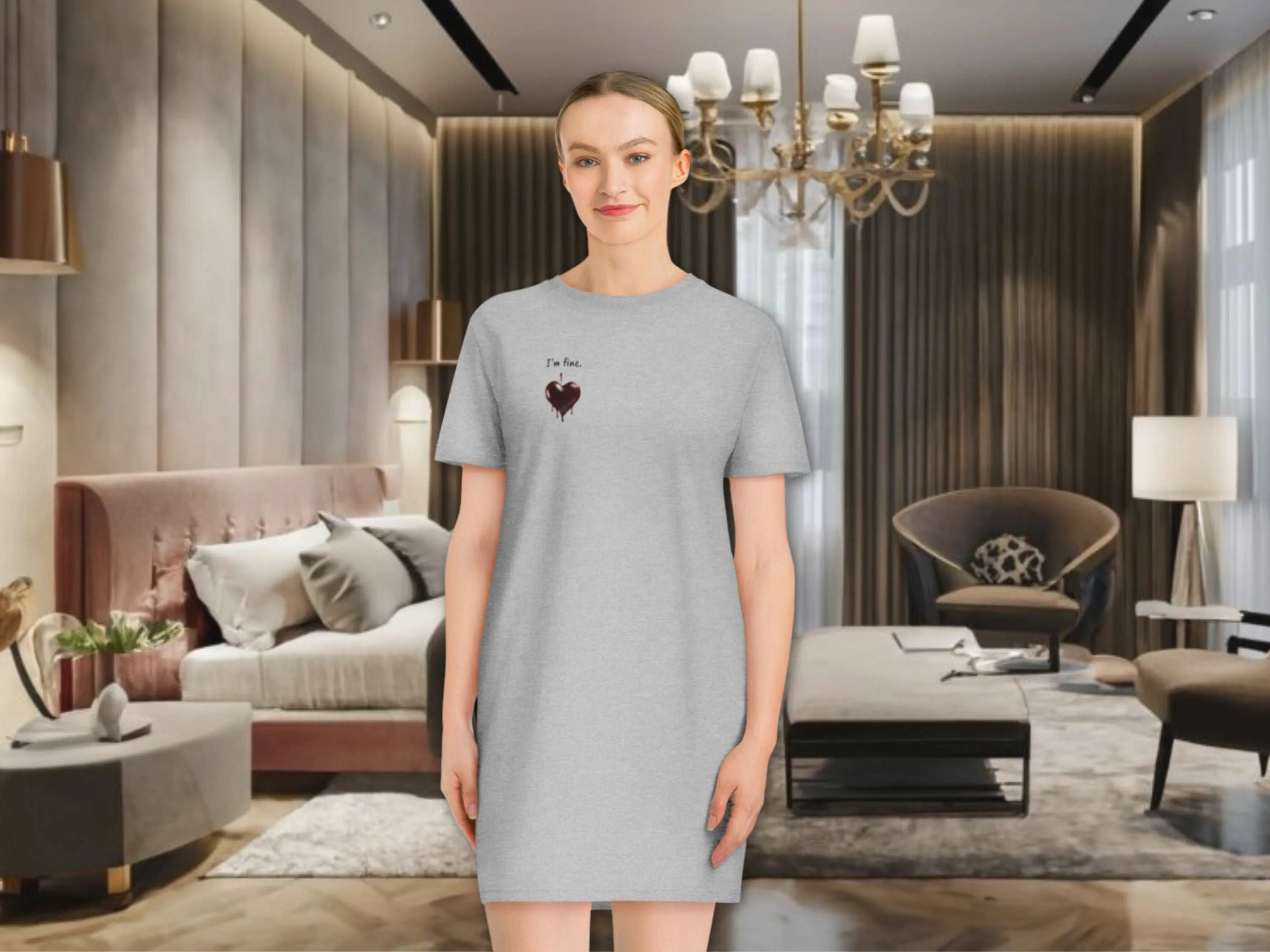 Women's Anti Valentine's Day Spinner T-Shirt Dress