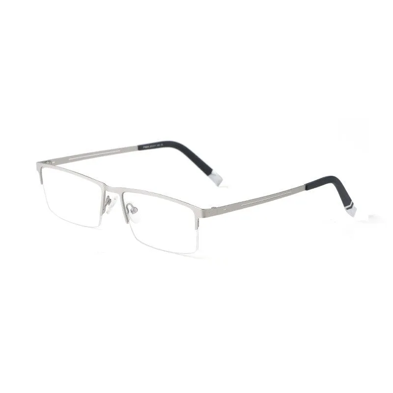 Yimaruili Unisex Semi Rim Alloy Frame Eyeglasses P8825