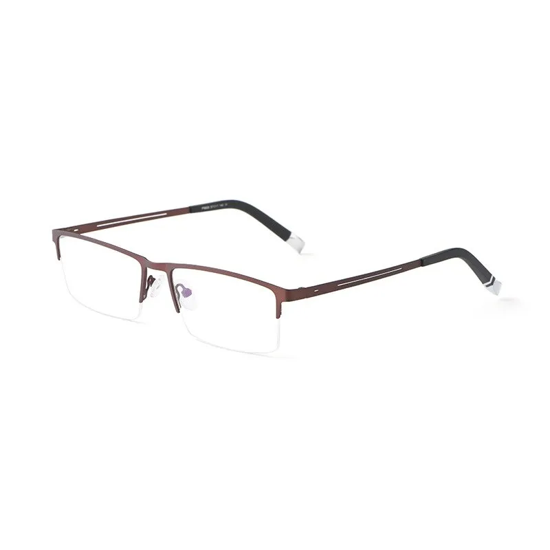 Yimaruili Unisex Semi Rim Alloy Frame Eyeglasses P8825