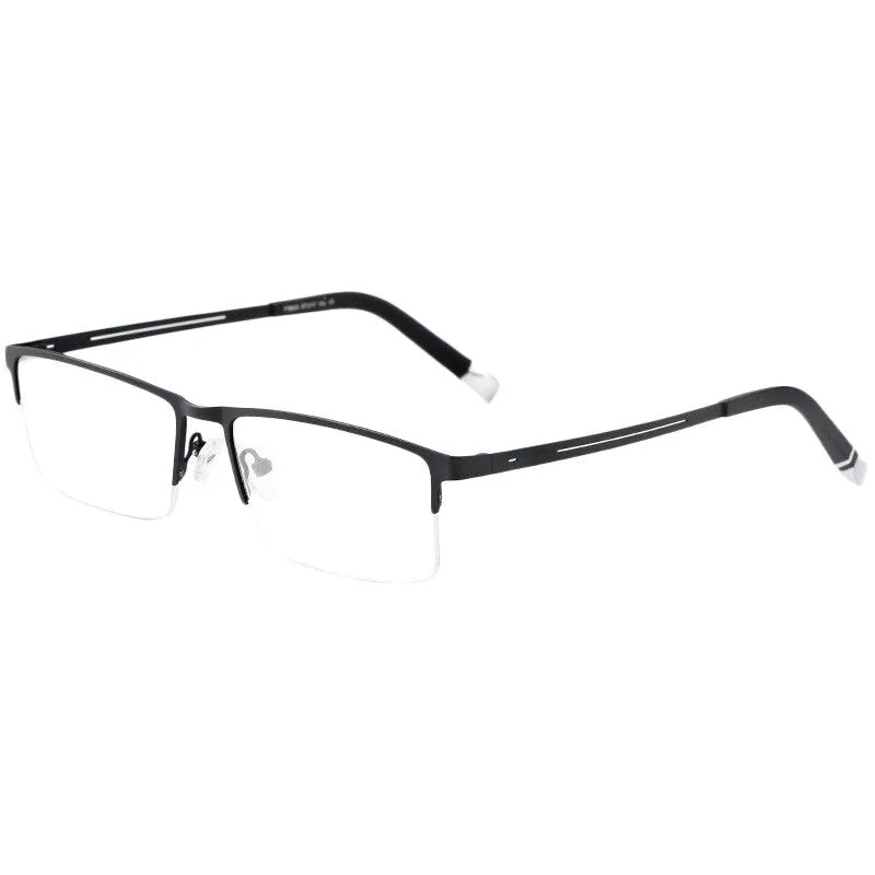 Yimaruili Unisex Semi Rim Alloy Frame Eyeglasses P8825