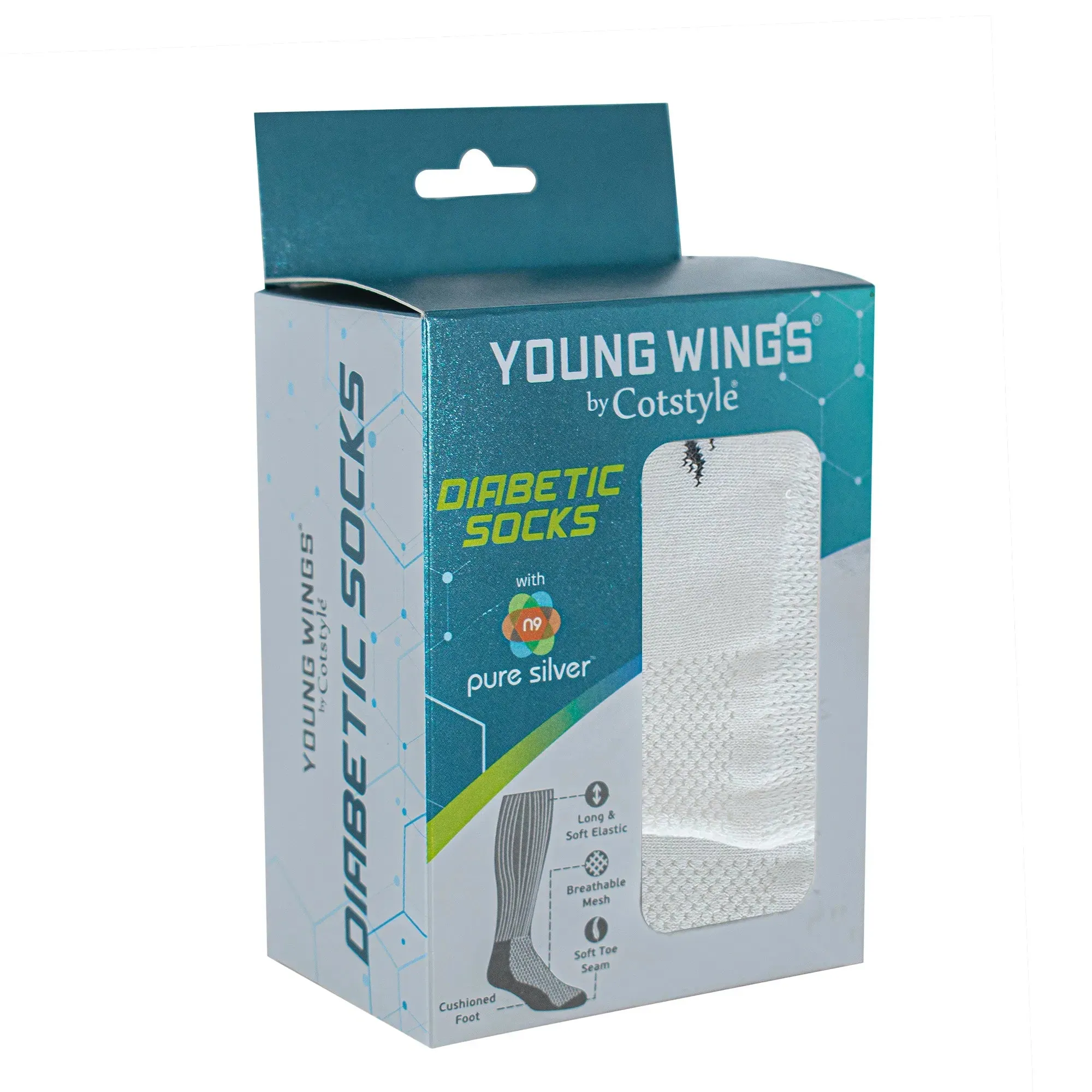 Young Wings Unisex Diabetic Socks M1-343 - Pack of 3 pairs