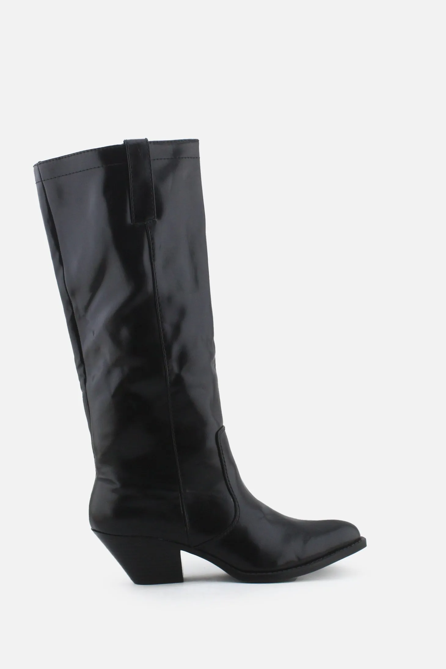 Zara Block Cowboy Long Boots | 100% Authetic Leather